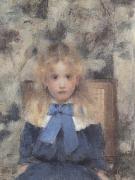 Fernand Khnopff Portrait of Miss Van Der Hecht Norge oil painting reproduction